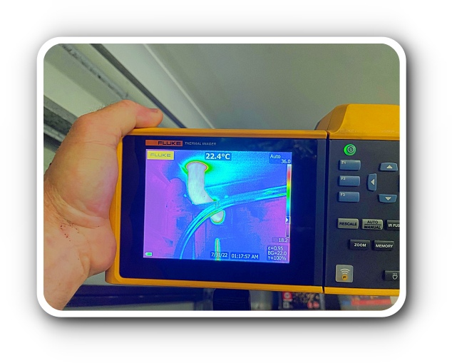 Using thermal cameras for faster pipe water leak detection